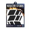 Autocollant-Sticker Reflechissant Pour Roue De Velo Hauteur 40Mm Modele Racer Noir (Planche)  -Reflective Berlin-
