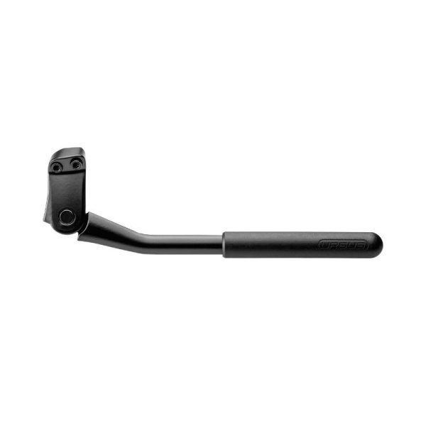 Bequille Velo Laterale Arriere Ursus Mooi+  24-28'' Noir Reglable Fixation 2 Vis Sur Base Entraxe 18Mm - Supporte 40Kgs (Livre Sur Carte) (Brevet Anti-Vibration)