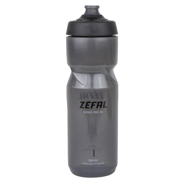 Bidon Zefal Sense Pro 80 Noir Fume (Noir-Gris) 800Ml (Bouchon Securite Anti-Goutte)