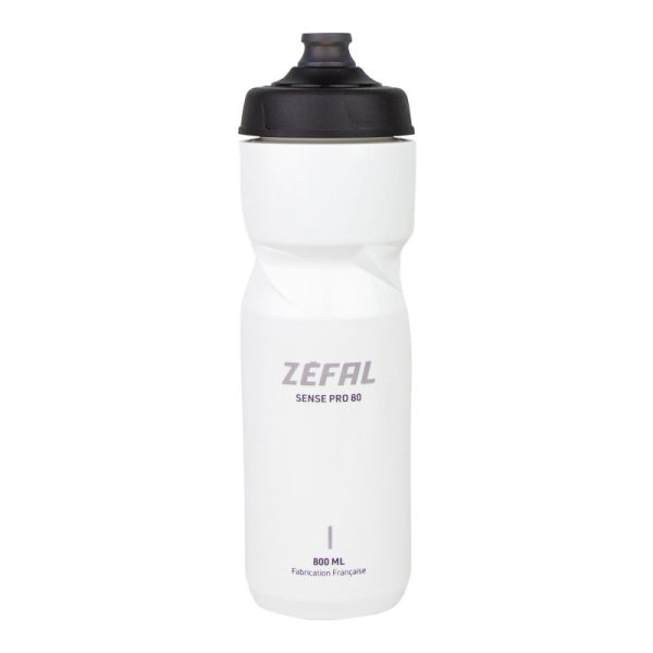 Bidon Zefal Sense Pro 80 Blanc (Noir-Gris) 800Ml (Bouchon Securite Anti-Goutte)