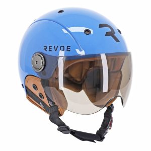 Casque Velo Adulte Revoe Premium Urbain-City Bleu Petrol Taille 59-60 Visiere Reglable
