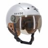 Casque Velo Adulte Revoe Premium Urbain-City Gris Silver Taille 59-60 Visiere Reglable