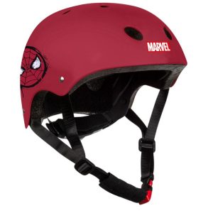 Casque Velo Enfant Disney Spiderman Rouge Avec Molette Reglage Taille 52-56 (Vendu Sur Carte)