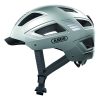 Casque Velo Adulte Abus Urbain Hyban 2.0 Argent Eclairage Integre Taille L (56-61Cm) Reglage Molette