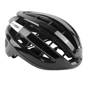 Casque Velo Adulte Gist Route Rapido Noir Brillant Taille 56-62 Reglage Molette 255Grs