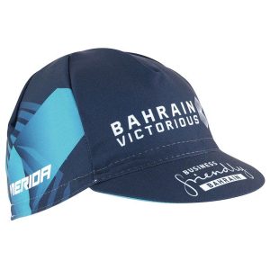 Casquette Velo Equipe Pro Bahrain Victor Noir-Turquoise