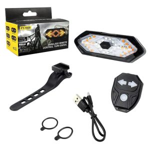 Eclairage Velo - Trottinette Usb Arriere Sur Tige De Selle - Haubans - Essieux Arriere De Trottinette A Led (Clignotant Integree + Telecommande Fixation Guidon)  -Gravity-