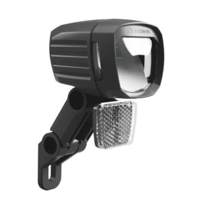 Eclairage Velo Vae - E-Bike Herrmans Mr10+ Option Plein Phare 240 - 450 Lumens Noir Avant Sur Fourche (Livre Avec Patte) 12V  - Vendu En Boite