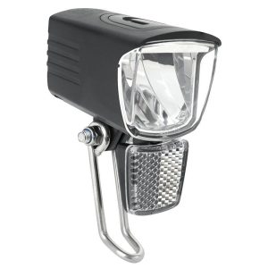 Eclairage Velo Pour Moyeu Dynamo Avant Sur Fourche Marwi Extreme 80 Lux Noir Bouton Switch On-Off