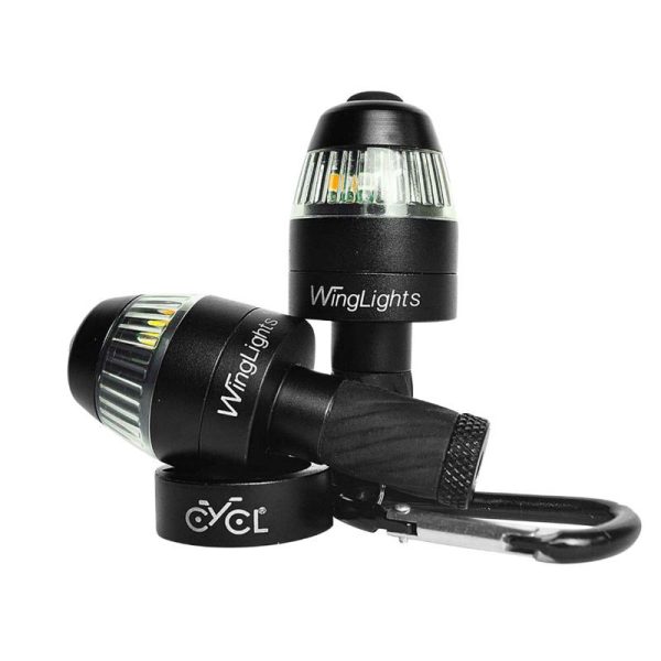 Eclairage Clignotant Embout De Cintre Magnetique Noir Rechargeable Usb 30 Lumens (Paire)