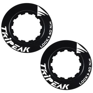 Ecrou Disque De Frein Center Lock Tripeak Aluminium Ultra Leger 7G Noir - Serrage Interne (Vendu A La Paire)