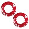 Ecrou Disque De Frein Center Lock Tripeak Aluminium Ultra Leger 7G Rouge - Serrage Interne (Vendu A La Paire)