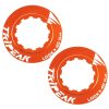 Ecrou Disque De Frein Center Lock Tripeak Aluminium Ultra Leger 7G Orange - Serrage Interne (Vendu A La Paire)