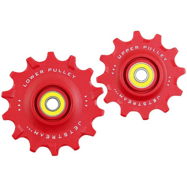 Galet Derailleur Route Tripeak 12-14 Dents G5 Ceramique 12V. Shimano Dura-Ace R9200 - Ultegra R8100 -105 R7100 Rouge (Blister De 2)
