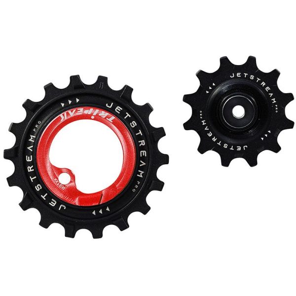 Galet Derailleur Aopw Tripeak 12-18 Dents Ceramique 11V. Shimano Dura-Ace 9100  Rouge (Jeu De 2) (Garantie 4 Ans)