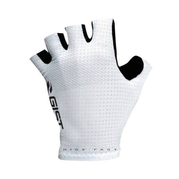 Gants Velo Court Gist Race Ete Blanc  M (Paire Sur Carte) Sans Velcro  -5527