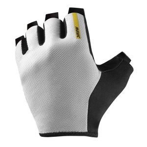 Gants Velo Court Mavic Essential Gel Mi-Saison Blanc  M (Paire Sur Carte) Sans Velcro