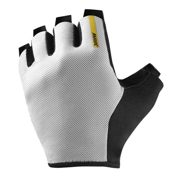 Gants Velo Court Mavic Essential Gel Mi-Saison Blanc L (Paire Sur Carte) Sans Velcro