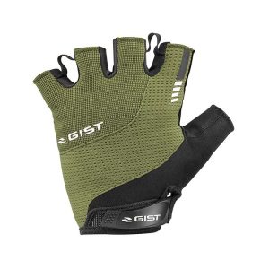 Gants Velo Court Gist Kontrol Ete Vert Militaire L (Paire Sur Carte) Avec Velcro  -5512