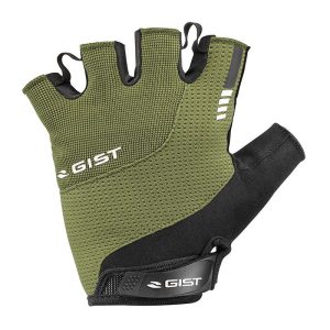 Gants Velo Court Gist Kontrol Ete Vert Militaire Xxl (Paire Sur Carte) Avec Velcro  -5512
