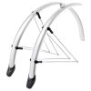 Garde Boue City-Vtc Tringles 28'' Eurofender Rapido 46Mm Argent (Paire) Avec Fixation Rapido