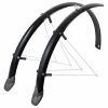 Garde Boue City-Vtc Tringles 28'' Eurofender Rapido 46Mm Noir (Paire) Avec Fixation Rapido