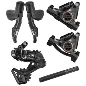 Transmission - Groupe Gravel Electrique Ltwoo Egr Disque Hydraulique Noir 12-11-10V. (Derailleur - Leviers - Etriers Disque - Batterie)