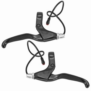 Levier De Frein Vae - E-Bike Alu Noir-Argent (Longueur Cable 300 Mm) (Paire)  -Gravity-