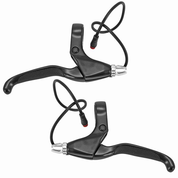 Levier De Frein Vae - E-Bike Alu Noir-Argent (Longueur Cable 300 Mm) (Paire)  -Gravity-