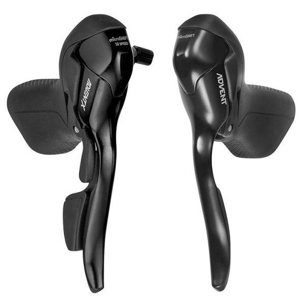 Levier-Manette Route-Gravel Microshift Advent X 10V. Alu Noir (Paire) Compatible Disque A Cable (Non Compatible Shimano)