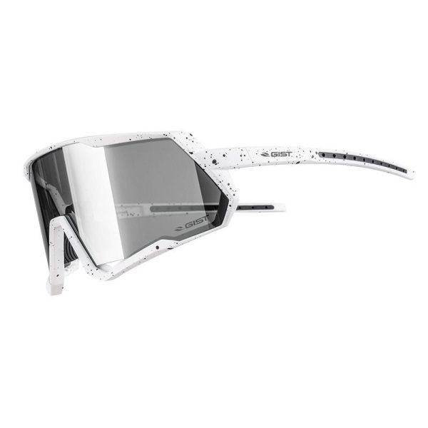 Lunettes Velo Adulte Gist Mask Monture Blanc Verre Fume Polycarbonate (Protection 100% Contre Uva