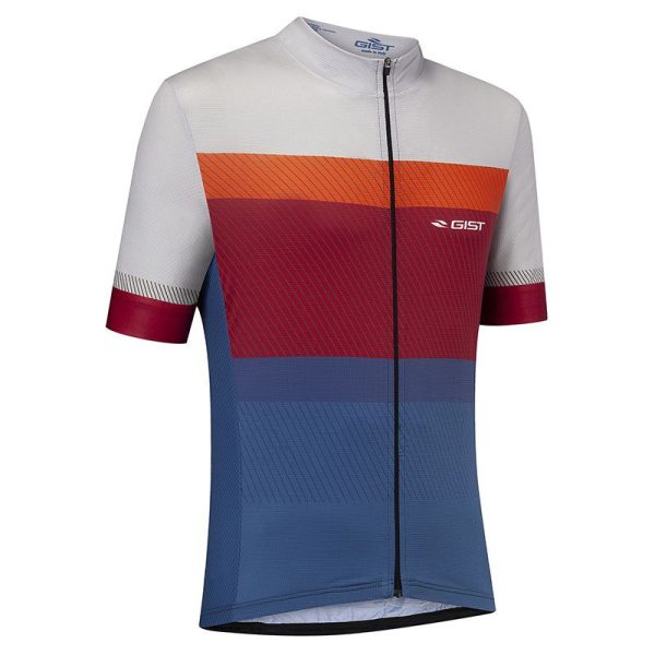 Maillot Gist Homme Maglie Manches Courtes Zip Total Color L    -5347