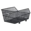 Panier Arriere Acier Nid Abeille Basil Cento Noir Fixation Reglable Sur Porte Bagage (Largeur Mini Cm)  Ideal Pour E-Bike-Vae (Lxlxhcm) Compatible Leader Fox