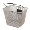 Panier Avant Acier Nid Abeille Basil Bilbao Beige Amovible Avec Poignee (22X26X28 Cm)  -Vendu Avec Adaptateur Klick Fix