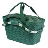 Panier Arriere Toile Basil Flair 22L Vert Avec Anse Fixation Clip Automatique Sur Porte Bagage Systeme Mik - Commander 157030 - (Si Pas Fourni Sur Le Velo