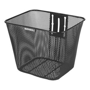 Panier Avant Acier Nid Abeille Basil Bilbao Noir  (22X26X27 Cm)  -Vendu Avec Fixation Potence Plongeur