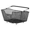 Panier Arriere Acier Nid Abeille Basil Base Medium Noir Pour Fixation Systeme Mik  Ideal Pour E-Bike-Vae (L43Xl30Xh23Cm)