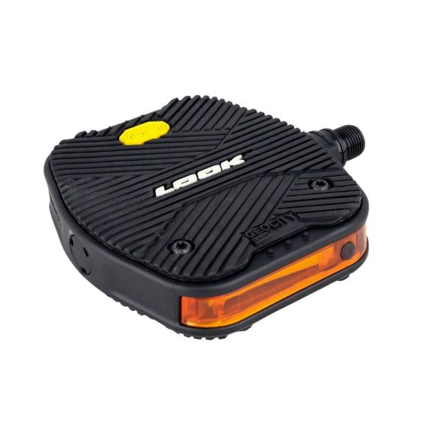 Pedale City Look Geovision Lumineuses 50 Lumens Rechargeable Usb Grip Vibram Noir (Paire)