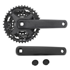 Pedalier Vtt Gravity 9V. Alu Noir 170 Mm 40-30-22 (Boitier 124.5Mm)