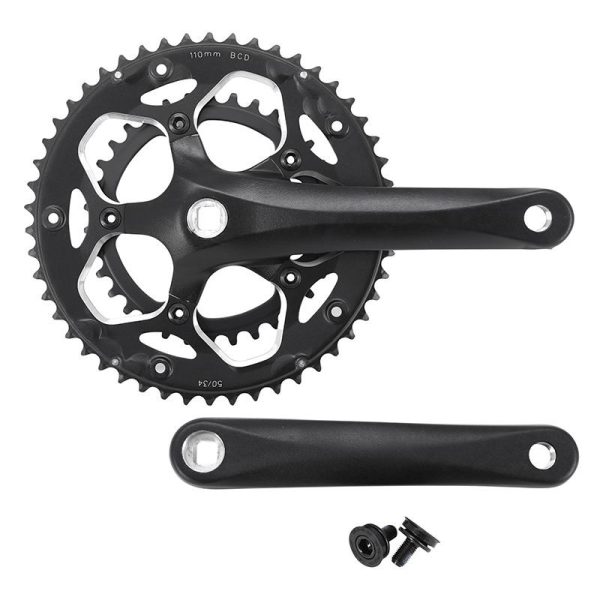 Pedalier Route Gravity 8-9V. Alu Noir 172.5 Mm 50-34 (Boitier 110.5Mm)