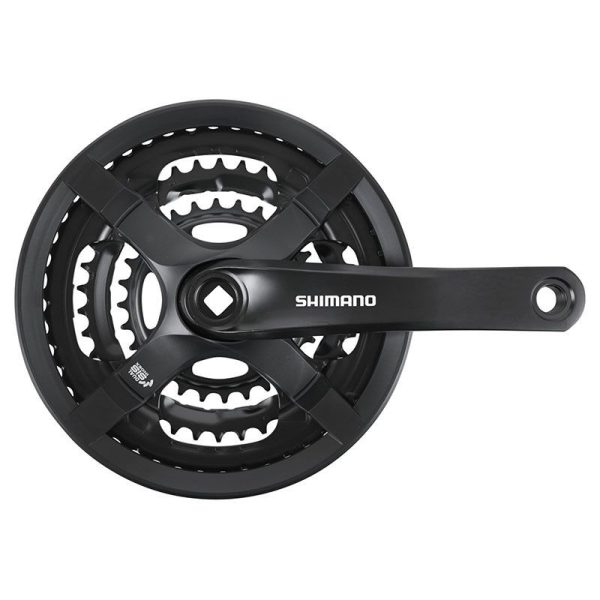 Pedalier Vtt Shimano 6-7-8V.  Noir Tourney 170Mm 48-38-28  (Boitier 123Mm)