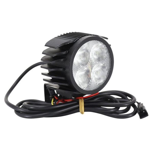 Eclairage-Phare Pour Trottinette Fc1 A Led Compatible Smartgyro-Kugoo Avec Klaxon Integre Noir  -Selection Gravity-