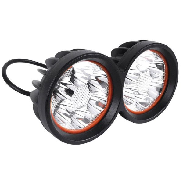 Eclairage-Phare A Led Pour Trottinette Double Foyer Orientable A Cable 12-72V (Avec Fixation)  -Selection Gravity-