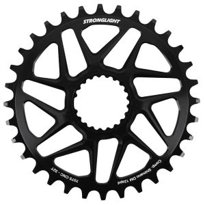 Plateau Vtt Direct Mount Pour Shimano Fc-M6100-M6120-M6130-Fc-M7100-M7120-M7130-Fc-M8100-M8120-M8130 Stronglight Mono Alu Noir 32Dts - Epaisseur 3Mm 12V.