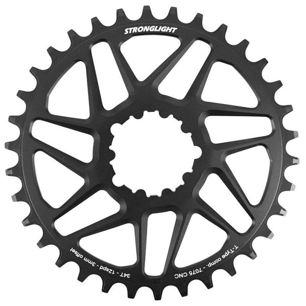 Plateau Vtt Direct Mount Pour Sram Sx-Nx-Gx Stronglight Mono Alu Noir 34Dts - Epaisseur 3Mm 12V.