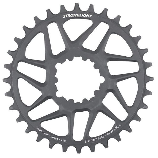 Plateau Vtt Direct Mount Pour Sram X01-Xx1 Stronglight Mono Alu Noir 32Dts - Epaisseur 3Mm 12V.