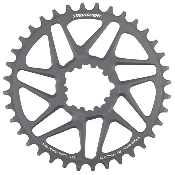 Plateau Vtt Direct Mount Pour Sram X01-Xx1 Stronglight Mono Alu Noir 36Dts - Epaisseur 3Mm 12V.