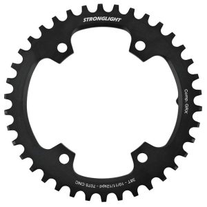 Plateau Gravel 4Bra D.110Pour Shimano Grx Fc-Rx600-Rx610-Rx810-Rx820 Stronglight Mono Alu Noir 38Dts - Epaisseur 3Mm 10-11-12V.