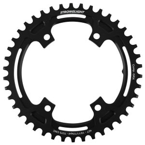 Plateau Gravel 4Bra D.110Pour Shimano Grx Fc-Rx600-Rx610-Rx810-Rx820 Stronglight Mono Alu Noir 42Dts - Epaisseur 3Mm 10-11-12V.