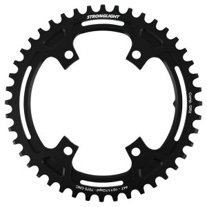 Plateau Gravel 4Bra D.110Pour Shimano Grx Fc-Rx600-Rx610-Rx810-Rx820 Stronglight Mono Alu Noir 44Dts - Epaisseur 3Mm 10-11-12V.